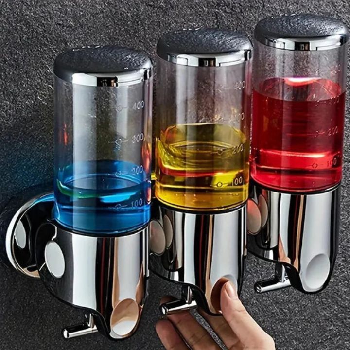 EliteDrip | Väggmonterad tvål- och schampodispenser - Elegant badrumstillbehör