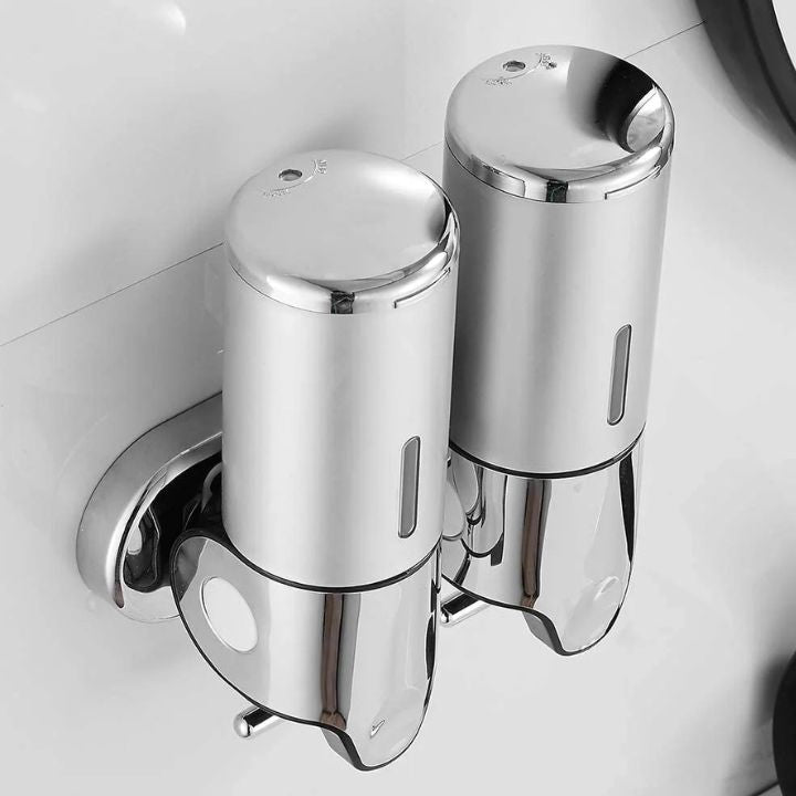 EliteDrip | Väggmonterad tvål- och schampodispenser - Elegant badrumstillbehör