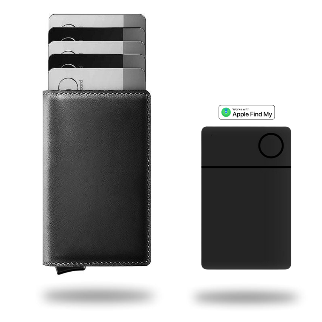 VaultSkin SlimLock-plånbok – RFID-skyddad, kortåtkomst med ett tryck