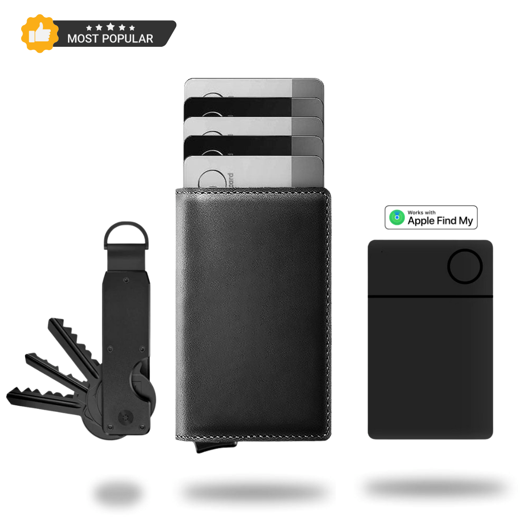 VaultSkin SlimLock-plånbok – RFID-skyddad, kortåtkomst med ett tryck