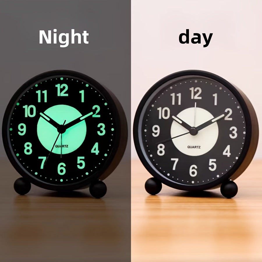 GlowTick | Lysande tyst väckarklocka med nattljusdesign - bordsklocka för sovrum