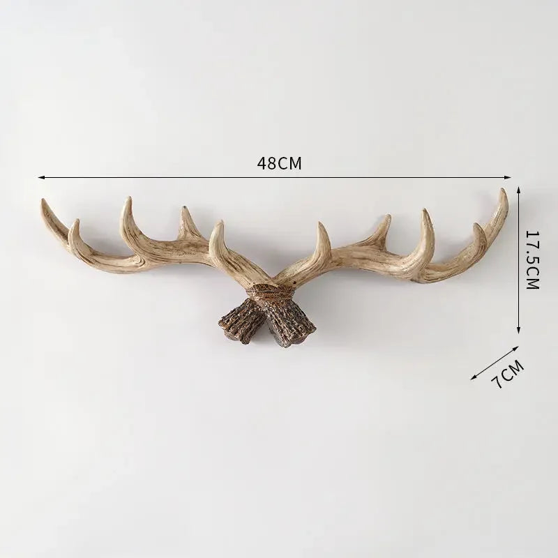 Rackler | Vintage Antler Klädhängare - Väggmonterad krok och organisatör