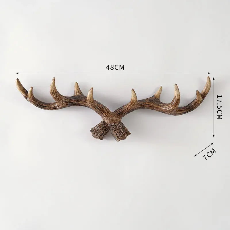 Rackler | Vintage Antler Klädhängare - Väggmonterad krok och organisatör