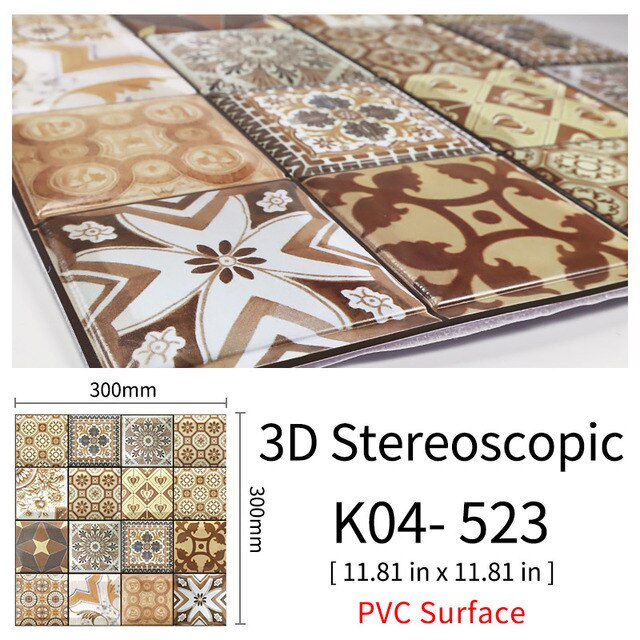 CobbleTiles | 3D Självhäftande väggdekaler av kullersten - Vattentäta väggdekaler