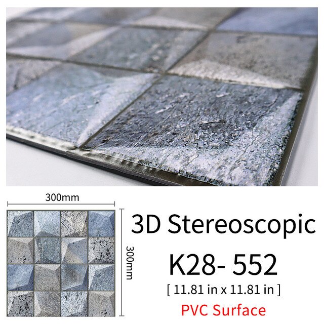CobbleTiles | 3D Självhäftande väggdekaler av kullersten - Vattentäta väggdekaler
