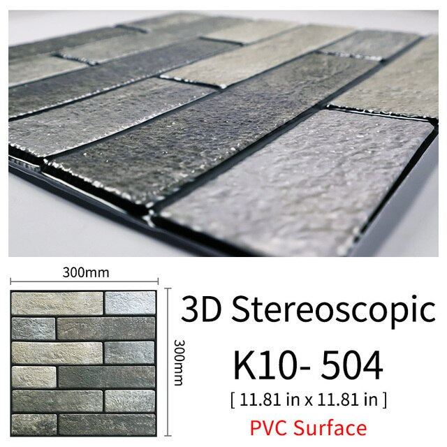 CobbleTiles | 3D Självhäftande väggdekaler av kullersten - Vattentäta väggdekaler