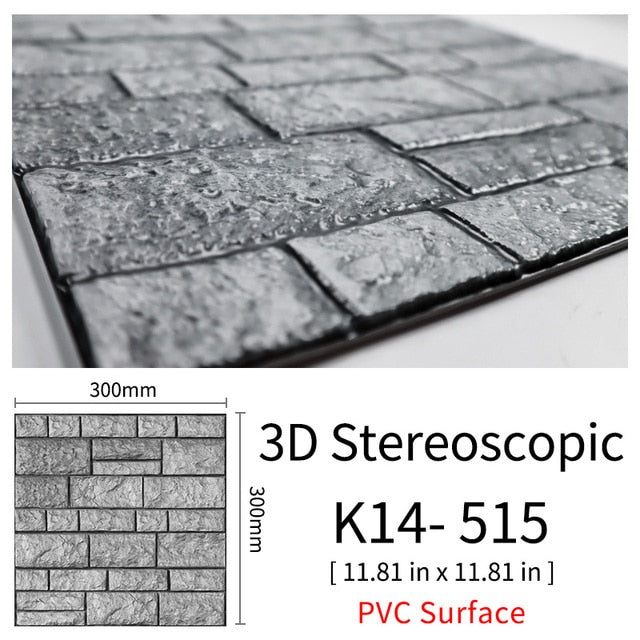 CobbleTiles | 3D Självhäftande väggdekaler av kullersten - Vattentäta väggdekaler