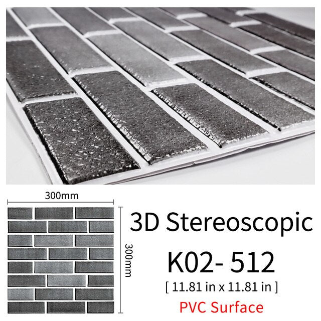 CobbleTiles | 3D Självhäftande väggdekaler av kullersten - Vattentäta väggdekaler
