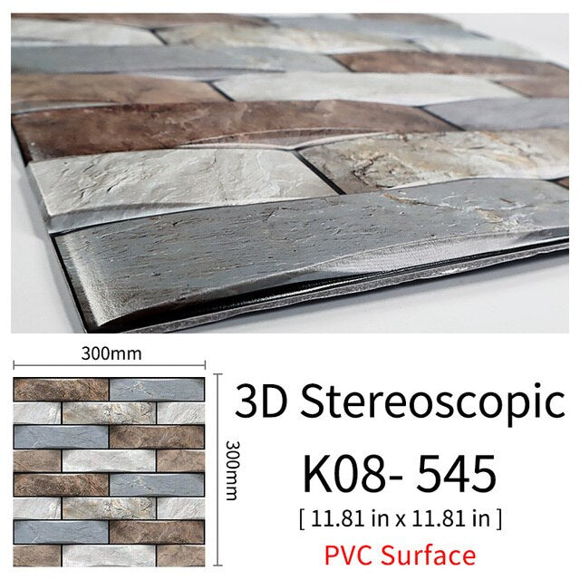 CobbleTiles | 3D Självhäftande väggdekaler av kullersten - Vattentäta väggdekaler