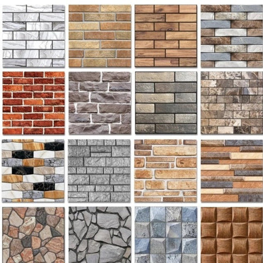 CobbleTiles | 3D Självhäftande väggdekaler av kullersten - Vattentäta väggdekaler