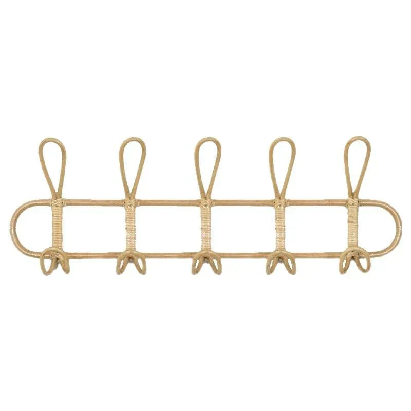 RattanLoop | Vintage väggkrok i rotting - Boho-stil, handvävd dekorativ krok