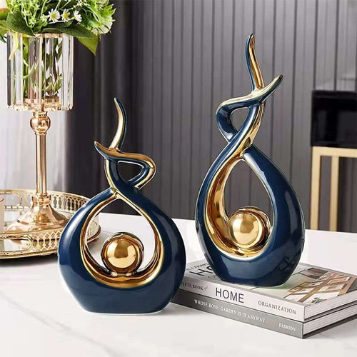 Artevia | Abstrakt keramikskulptur - Modern heminredning för hylldisplay