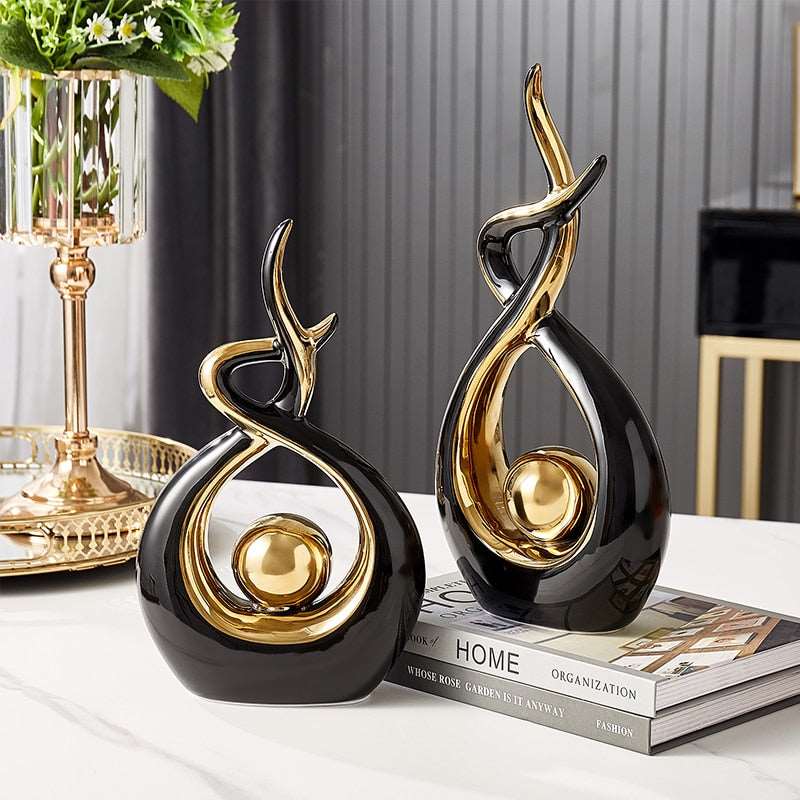 Artevia | Abstrakt keramikskulptur - Modern heminredning för hylldisplay