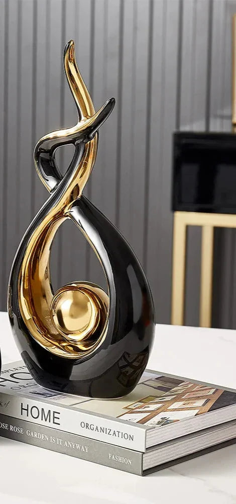 Artevia | Abstrakt keramikskulptur - Modern heminredning för hylldisplay