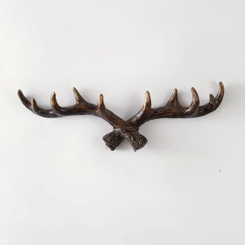 Rackler | Vintage Antler Klädhängare - Väggmonterad krok och organisatör