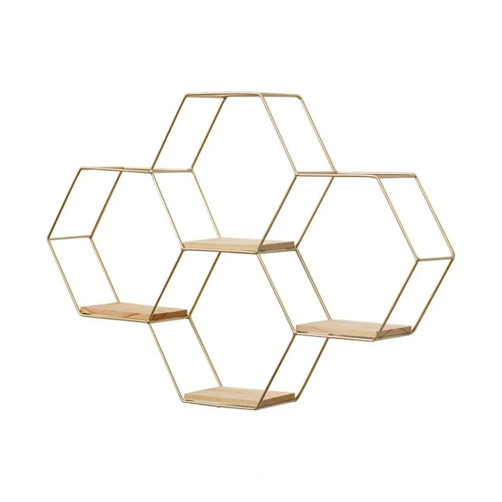 HexaEdge | Eleganta hexagonala flytande vägghyllor - Modern hemförvaringsinredning