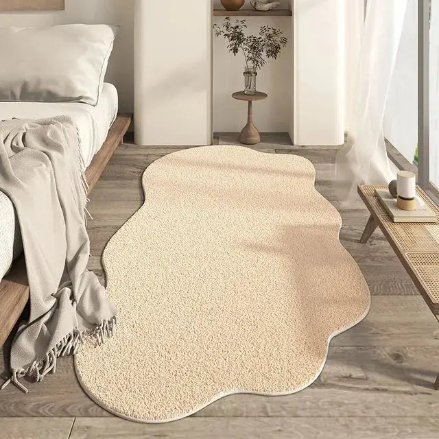 SnugWave | Mjuk och fluffig oregelbundet formad matta - mysig, modern golvdekoration