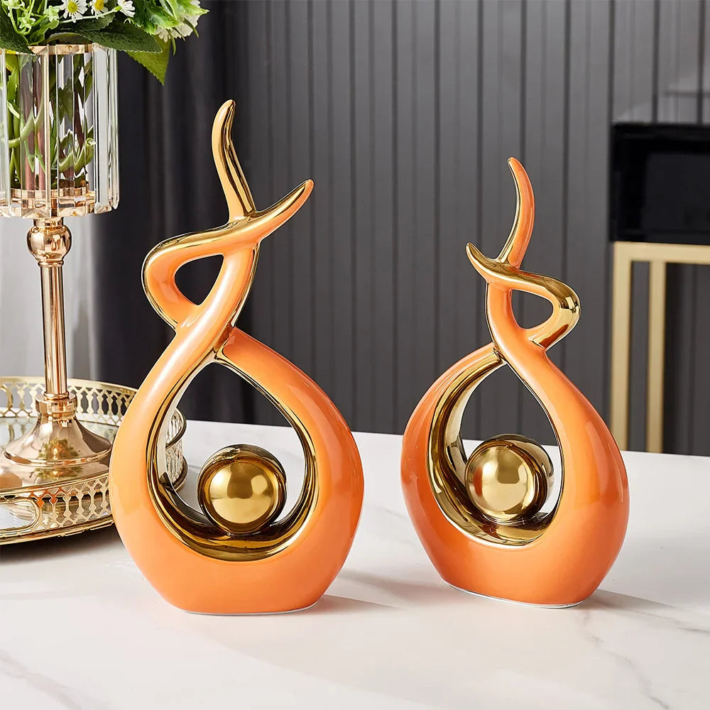 Artevia | Abstrakt keramikskulptur - Modern heminredning för hylldisplay