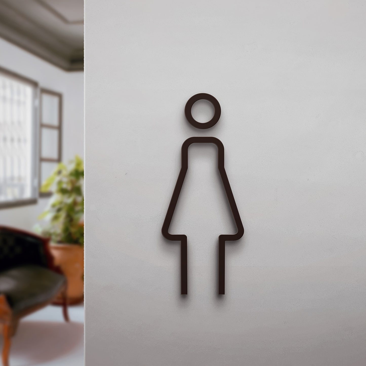 LuxLoo | Elegant toalettdörrskylt - självhäftande väggklistermärke för badrum och toalett