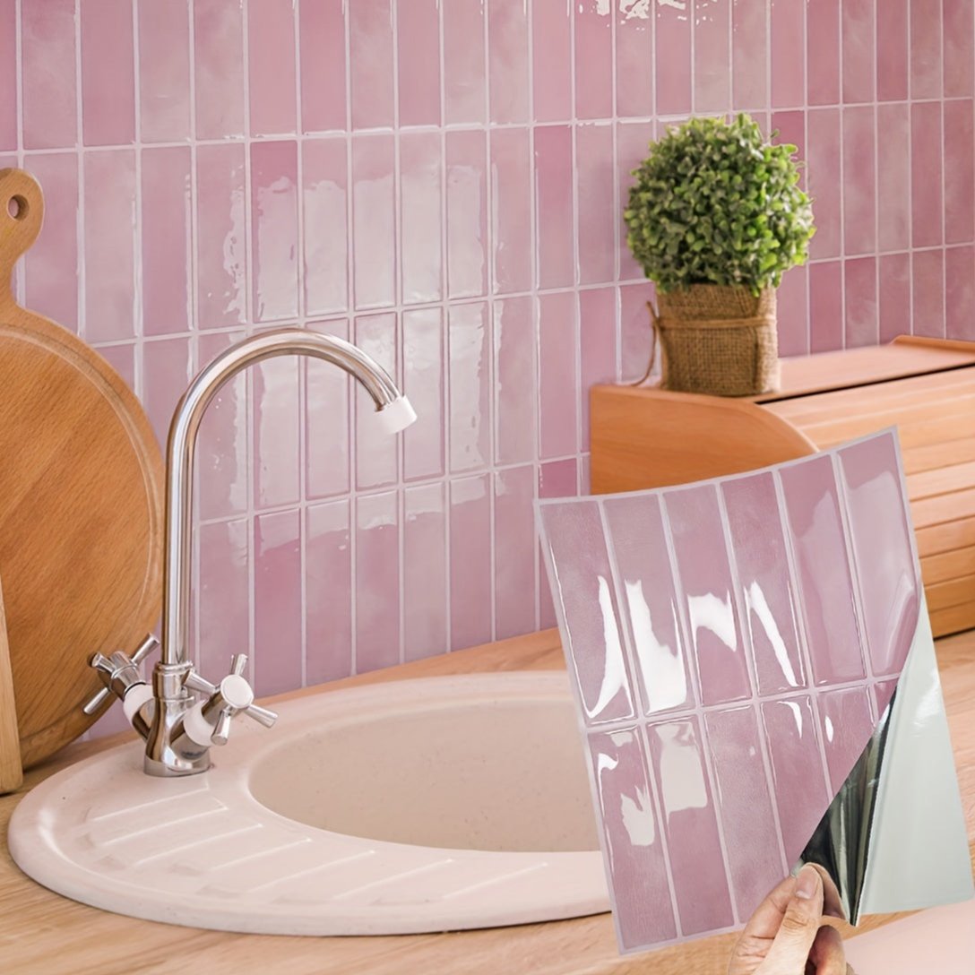 TileLuxe | 3D vattentäta väggplattor, självhäftande backsplash