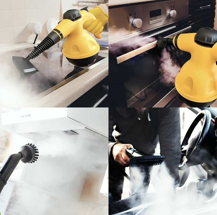 SteamMaster Pro – Allt-i-ett multifunktionell rengöringsmaskin med 8 tillbehör