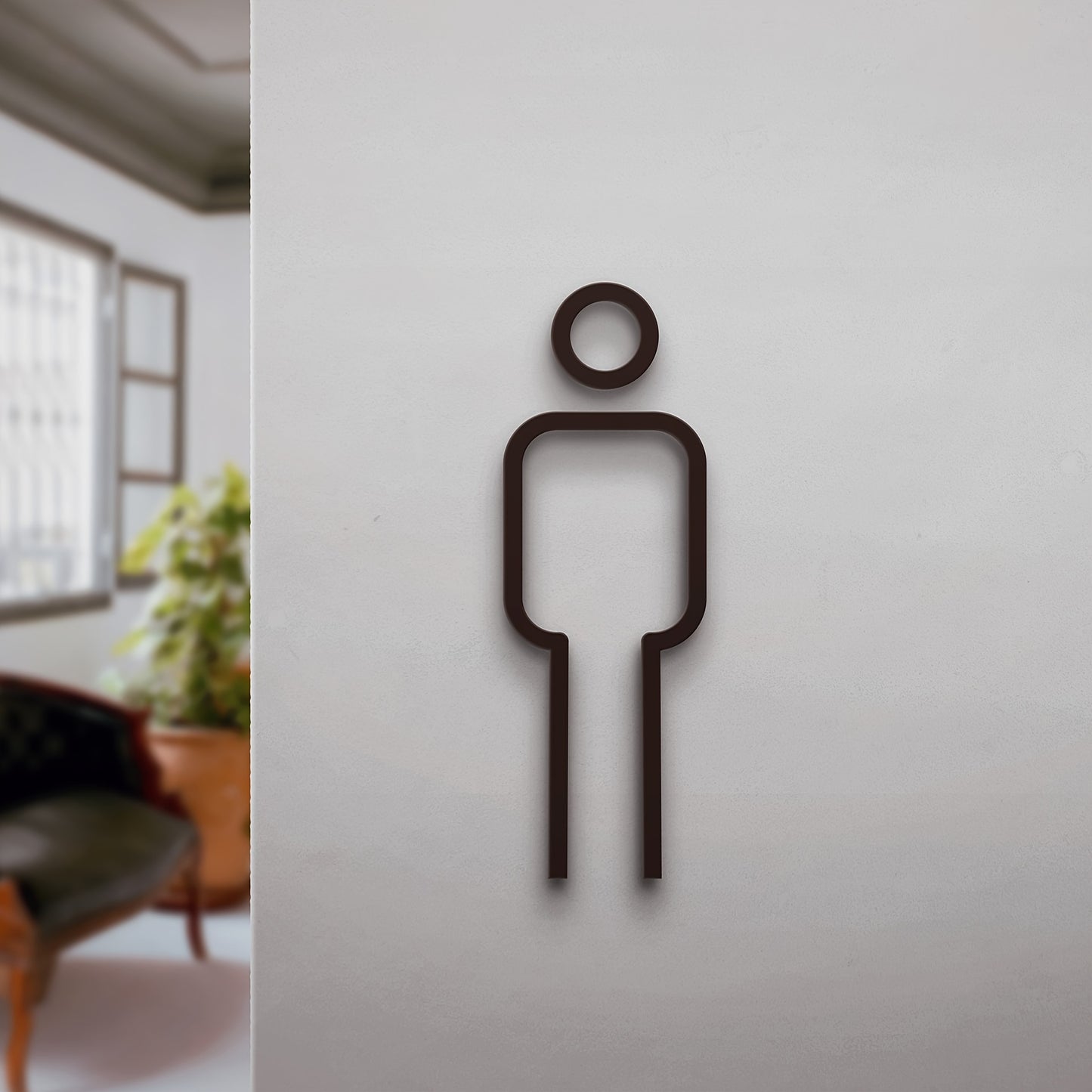 LuxLoo | Elegant toalettdörrskylt - självhäftande väggklistermärke för badrum och toalett