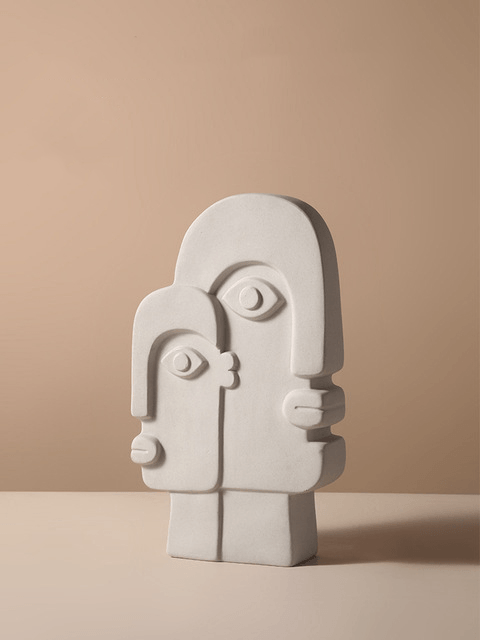 IconVase | Kreativ abstrakt ansiktsvas i keramik - Modern konstnärlig heminredning