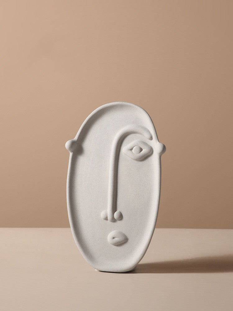 IconVase | Kreativ abstrakt ansiktsvas i keramik - Modern konstnärlig heminredning