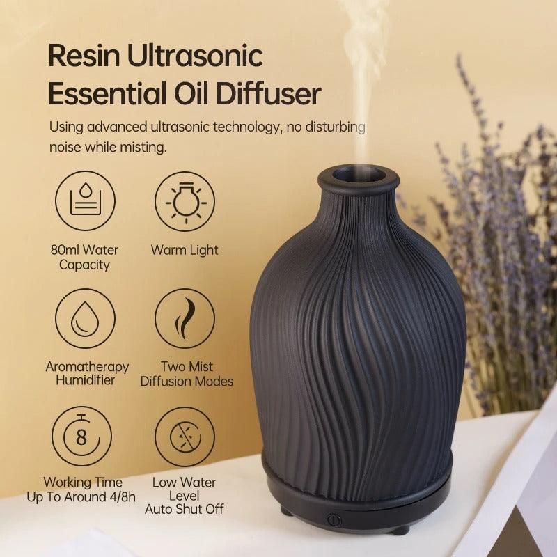 BreezeVase | Vasformad ultraljudsdiffusor och luftfuktare för eteriska oljor - Boho-stil