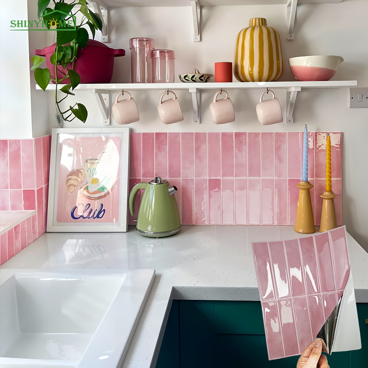TileLuxe | 3D vattentäta väggplattor, självhäftande backsplash