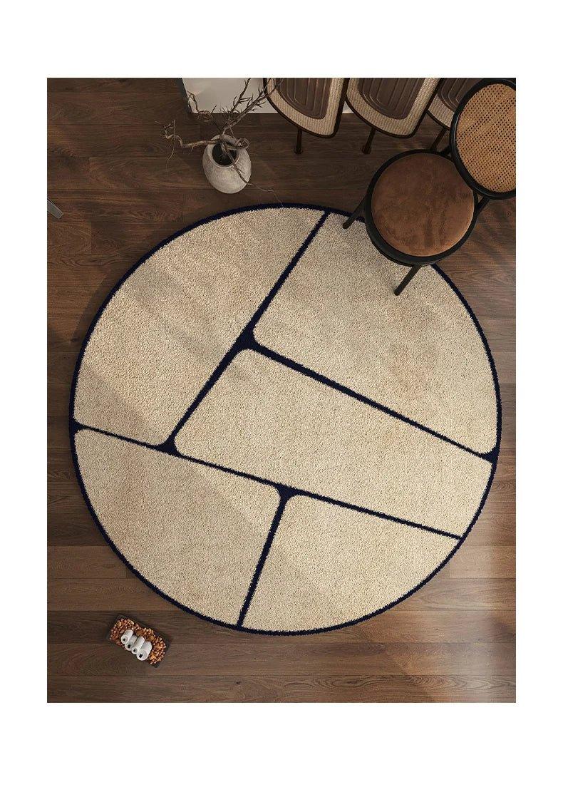 RegalRug | Lyxig rund matta i fransk stil - vintagemönster