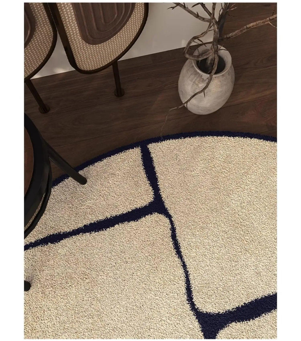 RegalRug | Lyxig rund matta i fransk stil - vintagemönster