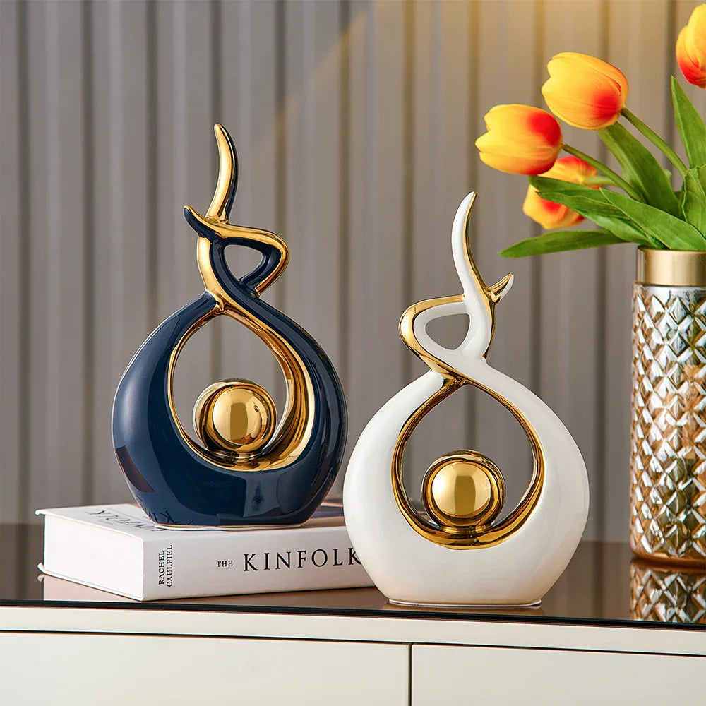 Artevia | Abstrakt keramikskulptur - Modern heminredning för hylldisplay